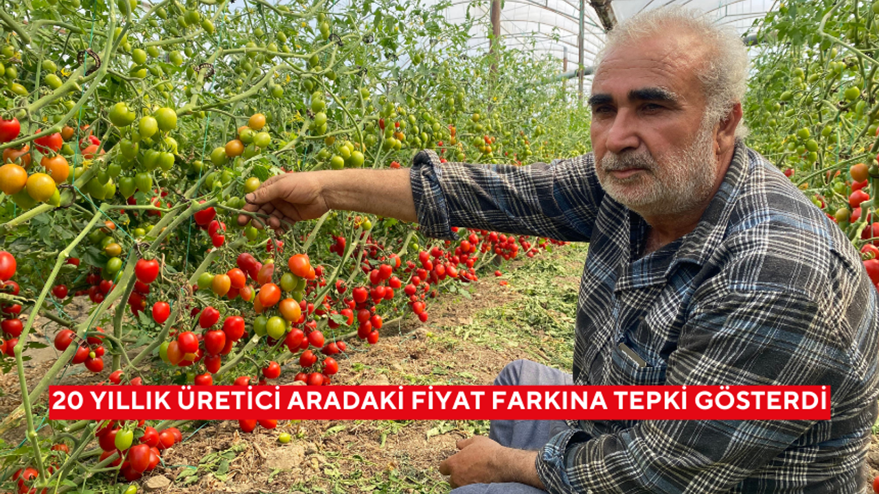 20 yıllık üretici aradaki fiyat farkına tepki gösterdi