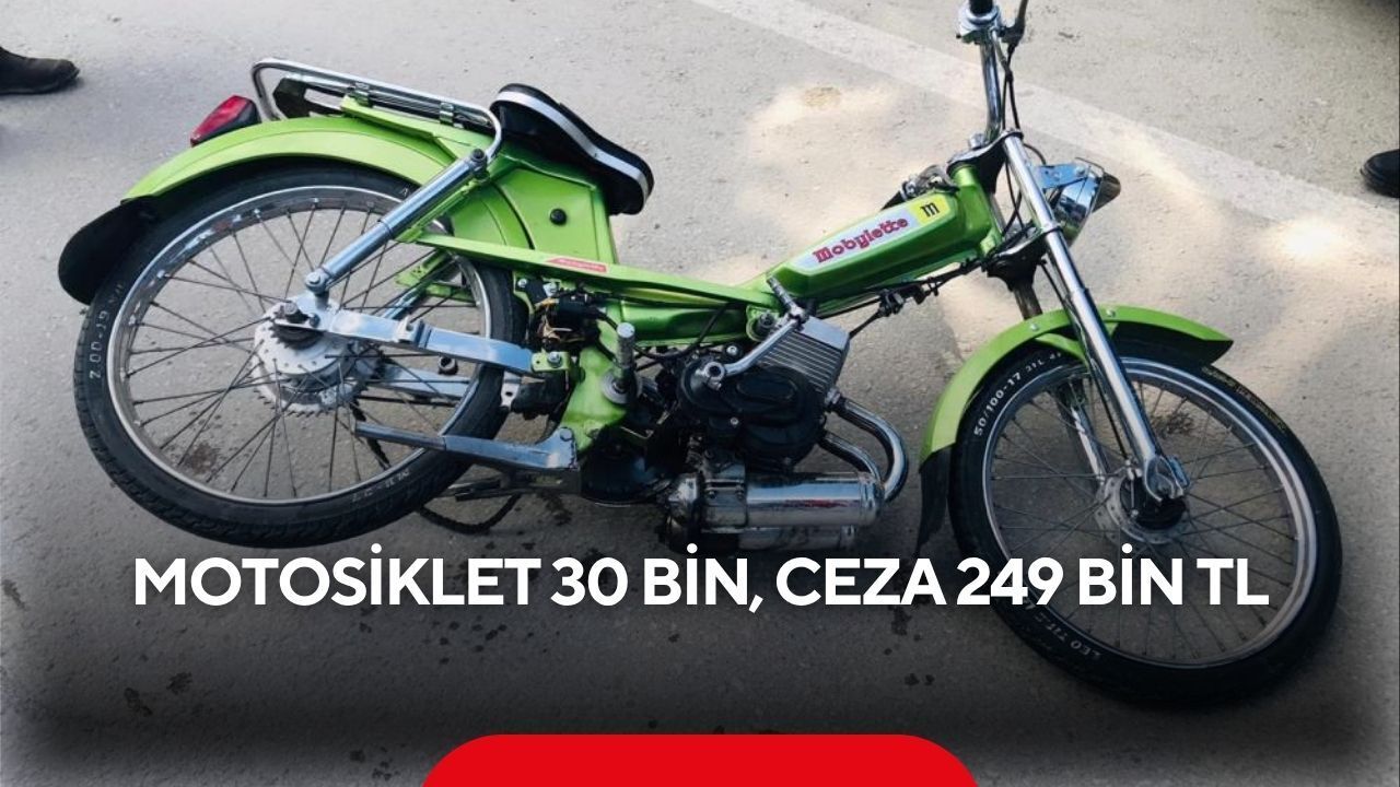 30 binlik motosiklete 249 Bin TL ceza! Polisten kaçış pahalıya patladı...