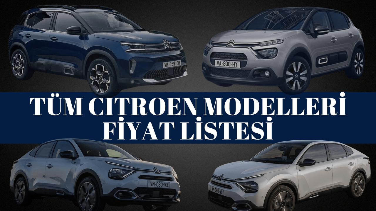 Citroen Fiyat Listesi 2025 | Citroen C3, C4, C5, Aircross ve Ami Ocak Ayı Güncel Fiyatlar