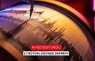 AFAD duyurdu:3.7 büyüklüğünde deprem!