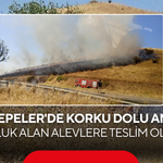 Bintepeler'de korku dolu anlar… Otluk Alan Alevlere Teslim Oldu