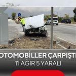 Otomobiller çarpıştı: 1’i ağır 5 yaralı