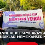 Anne-kız aynı hastalığı yendi! 24 yaşındaki hemşire kanseri konvoyla kutladı