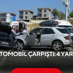 2 otomobil çarpıştı: 4 yaralı