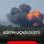 Eğitim uçağı düştü