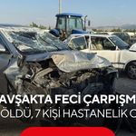Kavşakta feci çarpışma... 1 kişi öldü, 7 kişi hastanelik oldu