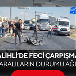 Salihli’de motosiklet kamyon kazası… 2 ağır yaralı