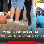 Yürekleri yakan veda! Kundağı ile annesinin yanına defnedildi: Bir babanın acı vedası...