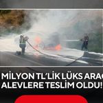 8 milyon TL’lik lüks araç alevlere teslim oldu! Elektrikli otomobil 12 saatte küle döndü