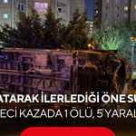 Makas atarak ilerlediği öne sürülen minibüs dehşet saçtı; 1 ölü, 5 yaralı
