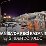 Manisa’da yürekleri ağza getiren kaza! Karşıdan araç gelmemesi faciayı önledi...