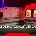 Salihli’de motosikletler çarpıştı! 2 sürücü yaralandı
