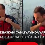 Yangını anlatırken kor parçası isabet etti! Belediye Başkanı Ahmet Akın hastanelik oldu