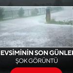 Yaz sıcağında kış sürprizi! ! Cadde ve sokaklar beyaza büründü...