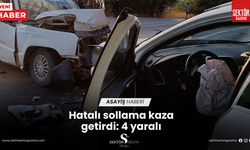 Hatalı sollama kaza getirdi: 4 yaralı