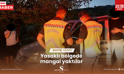 Yasaklı bölgede mangal yaktılar