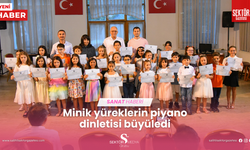 Miniklerin piyano dinletisi büyüledi
