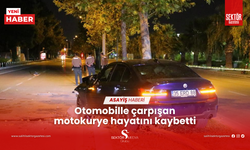 Otomobille çarpışan motokurye hayatını kaybetti