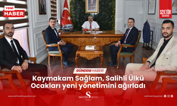 Kaymakam Sağlam, Salihli Ülkü Ocakları yeni yönetimini ağırladı