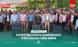 Salihli’de meyve üreticilerine 9 bin kasası hibe edildi