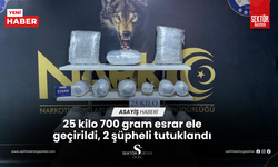 25 kilo 700 gram esrar ele geçirildi, 2 şüpheli tutuklandı