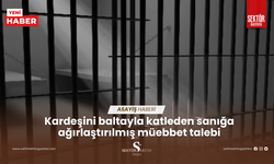 Kardeşini baltayla katleden sanığa ağırlaştırılmış müebbet talebi