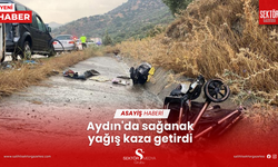 Aydın'da sağanak yağış kaza getirdi