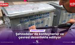 Şehzadeler’de konteynerler ve çevresi dezenfekte ediliyor