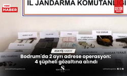 Bodrum'da 2 ayrı adrese operasyon: 4 şüpheli gözaltına alındı