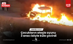 Çocukların ateşle oyunu 3 aracı böyle küle çevirdi