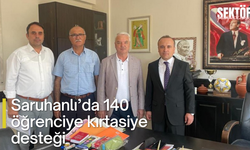 Saruhanlı’da 140 öğrenciye kırtasiye desteği