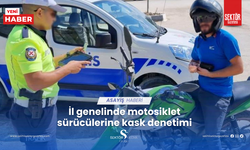 İl genelinde motosiklet sürücülerine kask denetimi