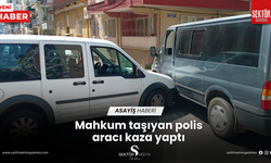 Mahkum taşıyan polis aracı kaza yaptı