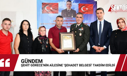 Şehit Görece’nin ailesine 'Şehadet Belgesi' takdim edildi