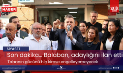 Son dakika… Balaban, adaylığını ilan etti