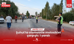 Şuhut'ta otomobille motosiklet çarpıştı: 1 yaralı