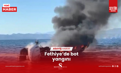 Fethiye’de bot yangını