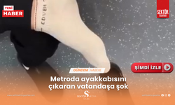 Metroda ayakkabısını çıkaran vatandaşa şok