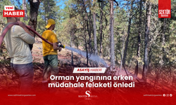 Orman yangınına erken müdahale felaketi önledi