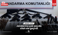 Jandarma çok sayıda silah ele geçirdi