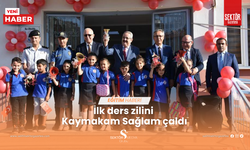 İlk ders zilini Kaymakam Sağlam çaldı