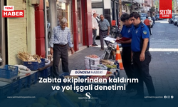 Zabıta ekiplerinden kaldırım ve yol işgali denetimi