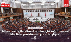 Milyonları ilgilendiren konular için yoğun mesai! Mecliste yeni dönem yarın başlıyor