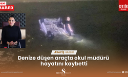 Denize düşen araçta okul müdürü hayatını kaybetti