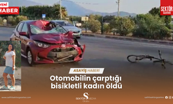 Otomobilin çarptığı bisikletli kadın öldü