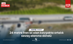 24 metre fren izi olan kavşakta ortalık savaş alanına döndü