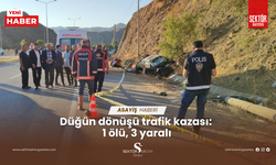 Düğün dönüşü trafik kazası: 1 ölü, 3 yaralı