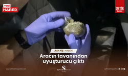 Aracın tavanından uyuşturucu çıktı