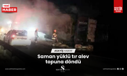 Saman yüklü tır alev topuna döndü