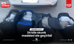 34 kilo skunk maddesi ele geçirildi